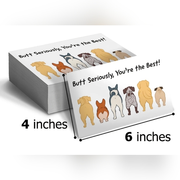 4"×6" Other - 50 BIG Dog Thank you cards 4"×6"